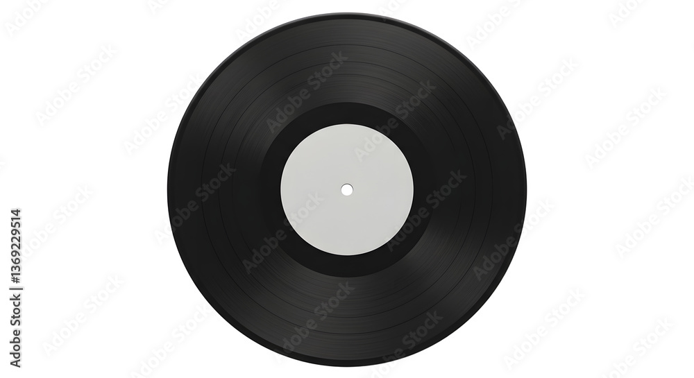 Vinyl Record with Blank Label Mockup for Music or Audio Promotion Vinyl Record with Blank Label Mockup for Music or Audio Promotion