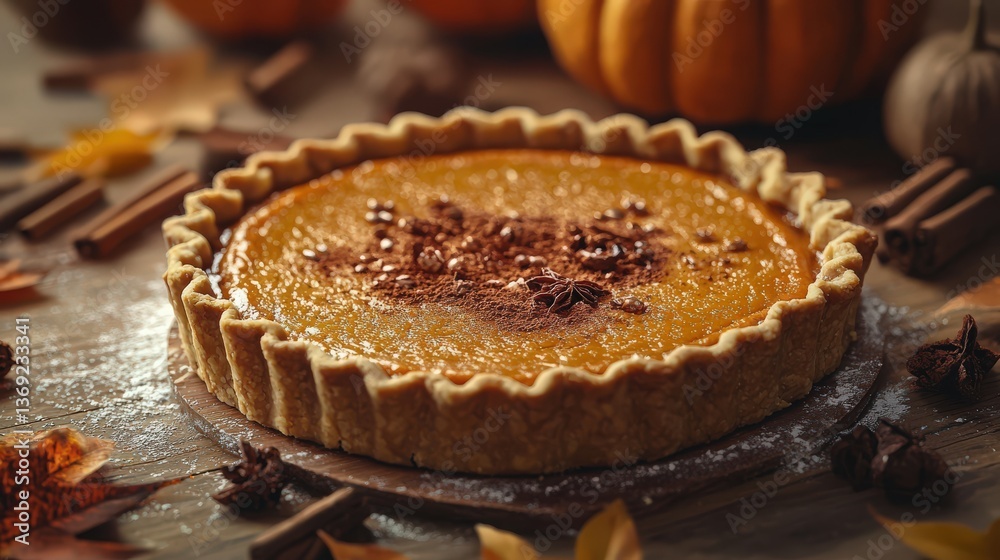 pumpkin pie with spiced filling autumn pumpkin pie with spiced filling autumn