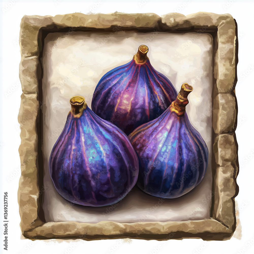 Obraz premium Fruits for slot game icons isolation background, Illustration