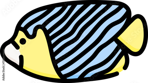 angelfish Illustration on a white background.