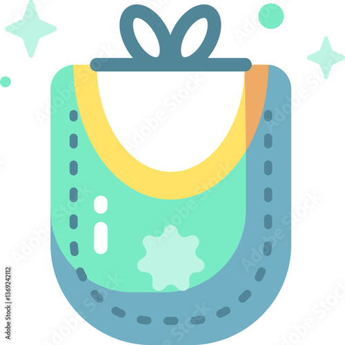 baby bib Illustration on a white background.
