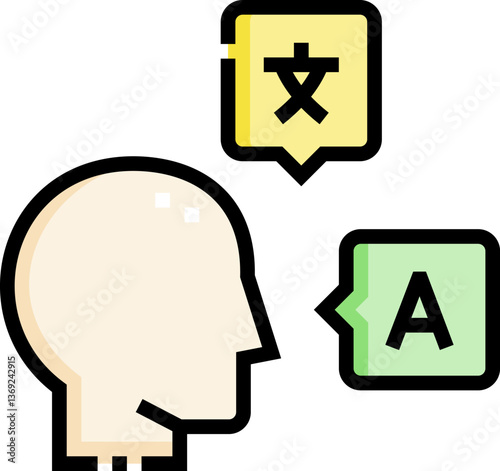 bilingual Illustration on a white background.