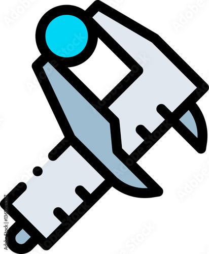 caliper Illustration on a white background.