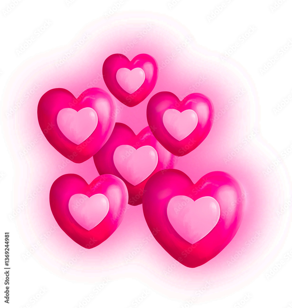 3D Glowing Gradient Heart with Clay Effect for Valentine’s Day and Romantic Decorations 3D Glowing Gradient Heart with Clay Effect for Valentine’s Day and Romantic Decorations