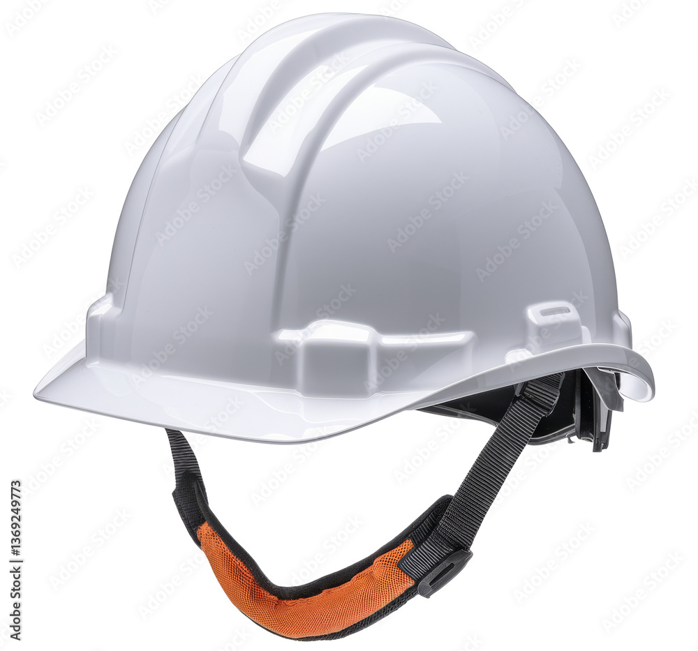 Fototapeta premium white hard hat isolated on white background