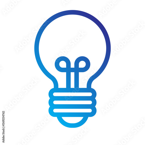 Lightbulb idea line gradient icon