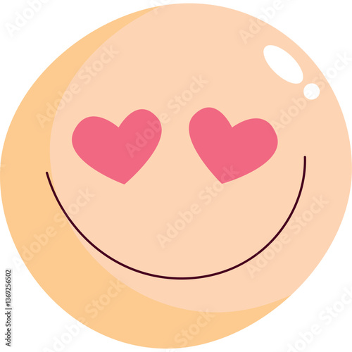 Love emoji elements Flat Iluustration