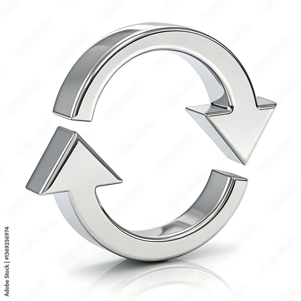 Circular Arrows Symbol Representing Renewal, Recycling, and Continuous Improvement Circular Arrows Symbol Representing Renewal, Recycling, and Continuous Improvement