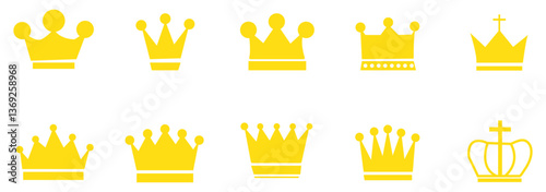Crown icon set. crown vector icon
