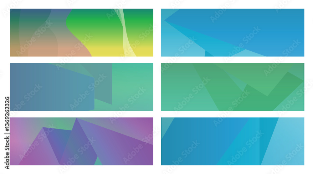 Fototapeta premium Abstract Geometric Gradient Backgrounds (2)