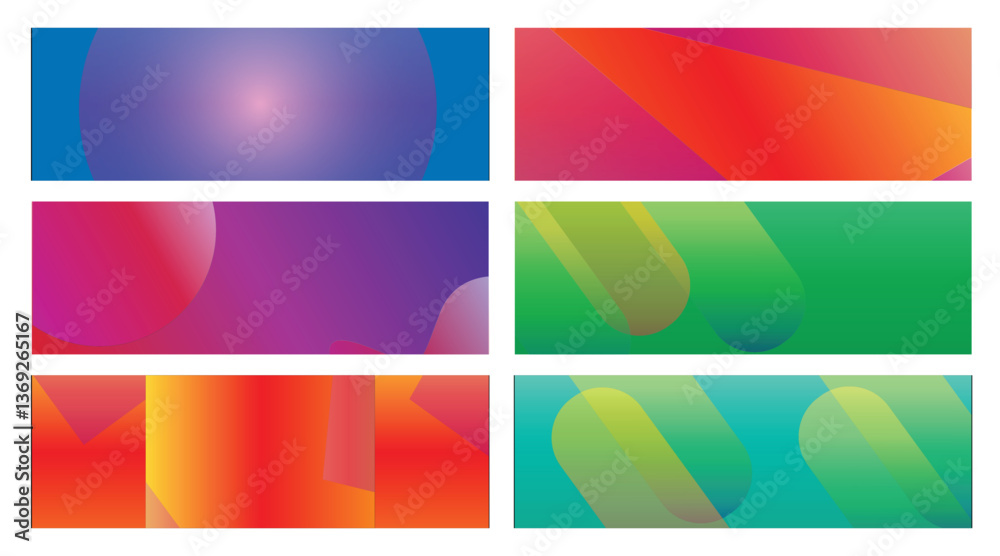 Fototapeta premium Abstract Geometric Gradient Backgrounds