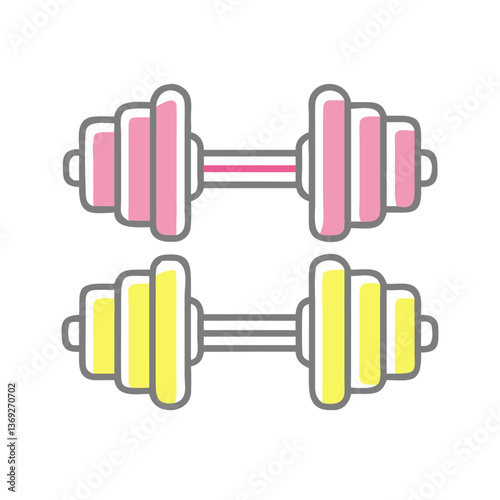Dumbbells icon for fitness and exercise