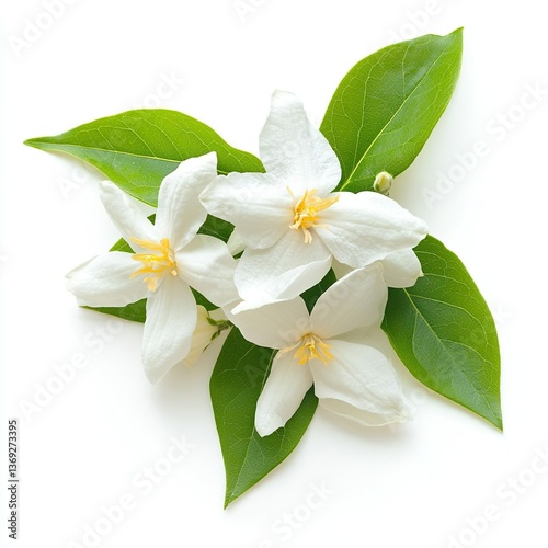 Jasmin Flower on white background isolated