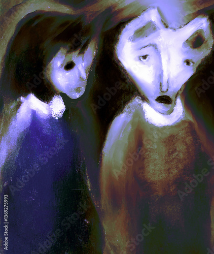 Generated image from original hand-drawn figures