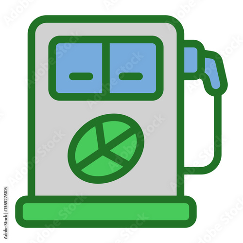 biofuel eco filled flat icon