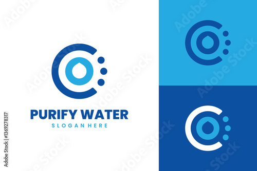 Water Purify Logo Design Vector