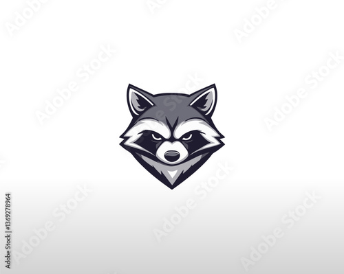 Racoon Vector Logo for Esports Team: Powerful, Fierce, and Bold Gaming Mascot Design for Competitive Players, Clans, and Streaming Brands