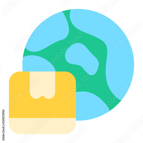 worldwide delivery flat icon