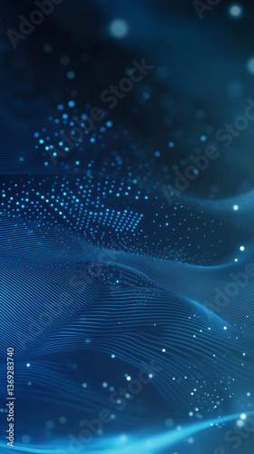 fiber optics background with lots of light spots, abstract blue background with lights, Minimalist Arc of Dots Forming Broken Circle