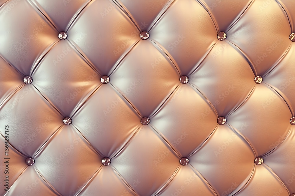 Fototapeta premium Luxury quilted leather texture with diamond buttons background for elegance and design