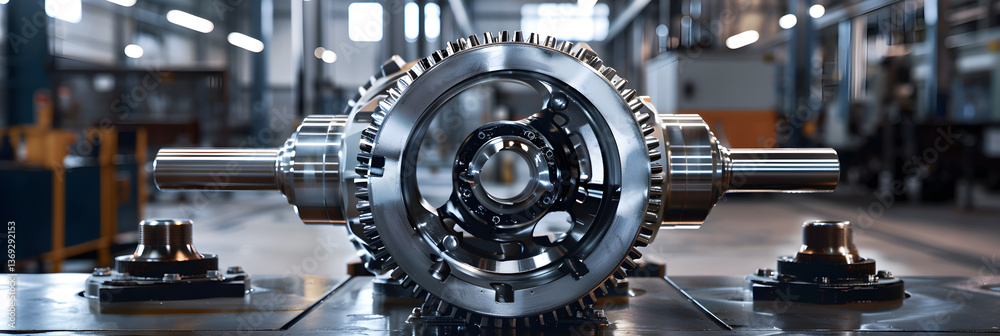 Fototapeta premium Showcasing the Robust Construction of a High-Precision ZF Axle