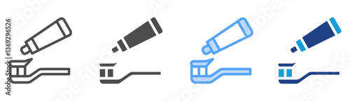 Tooth Cleaning Icon Set Multiple Style Collection