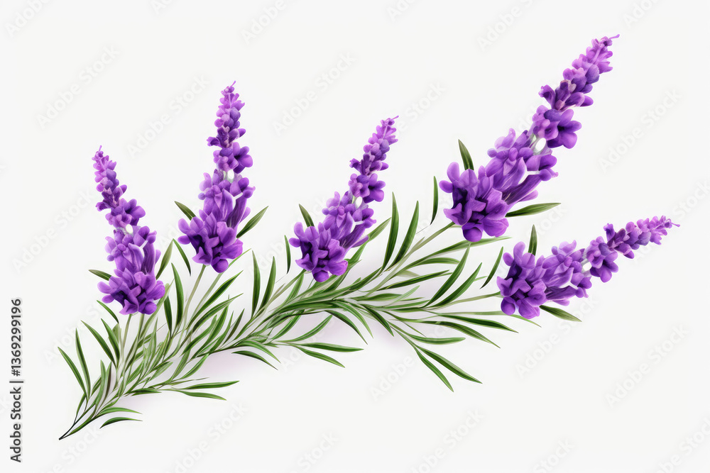 Naklejka premium Vibrant Lavender Sprigs on transparent background