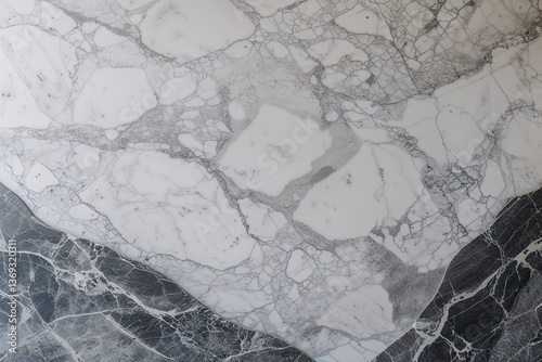 Elegant Carrara Marble Stone Backdrop with Gray Accents and Textured Finish