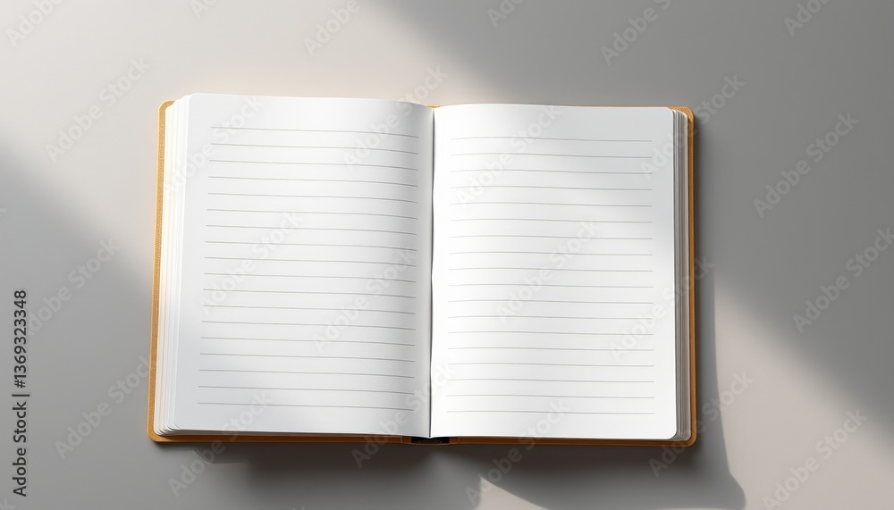 Open Blank Notebook on White Background, Journal Template, Empty Diary Mockup
Open Blank Notebook on White Background, Journal Template, Empty Diary Mockup