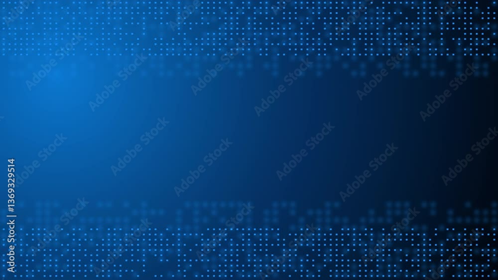 blue technology background with blinking dots animation 