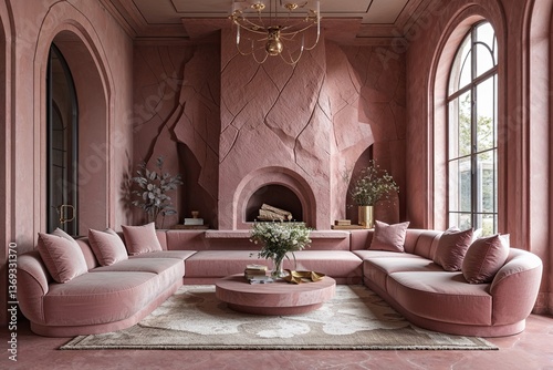 Elegant Dusty Rose Sandstone Terrain Styles for Sophisticated Interior Design