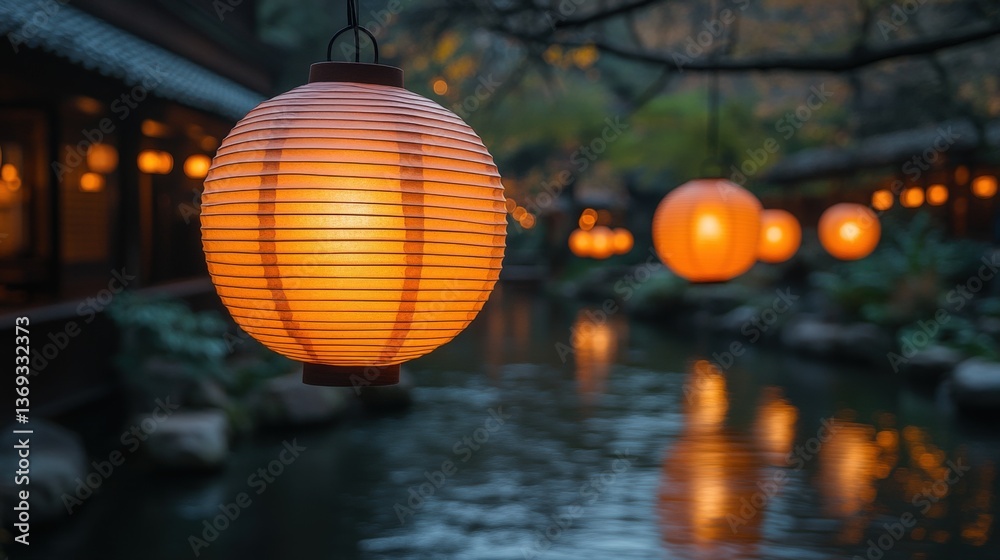 Fototapeta premium Asian Lanterns Glow.
