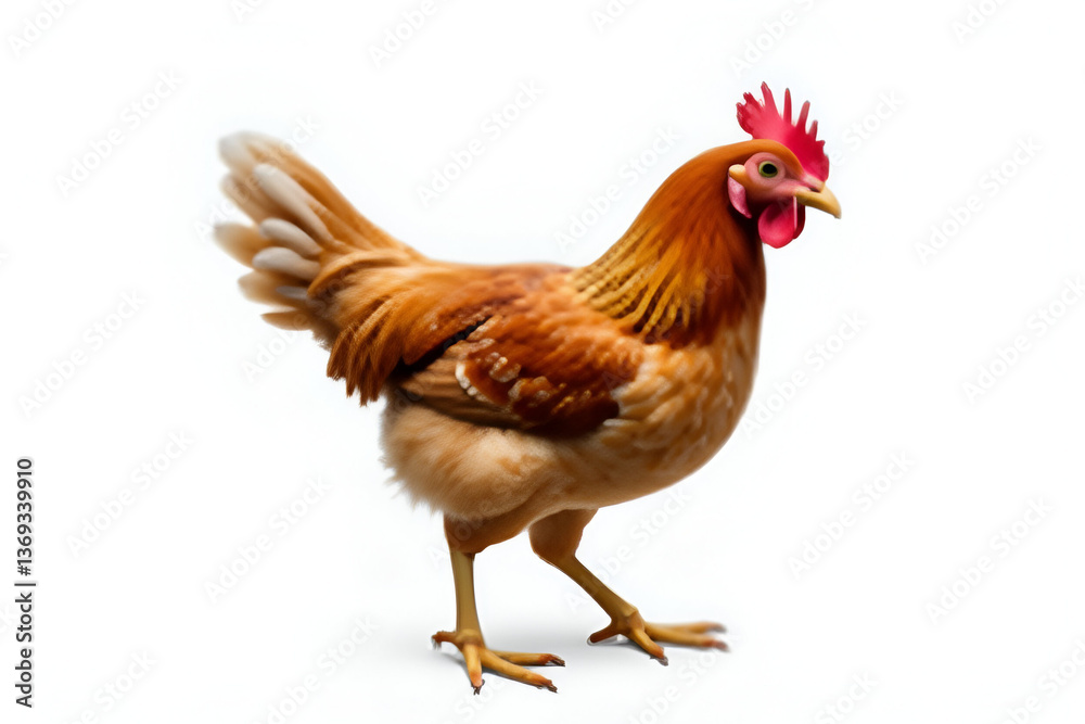 Fototapeta premium rooster isolated on white background