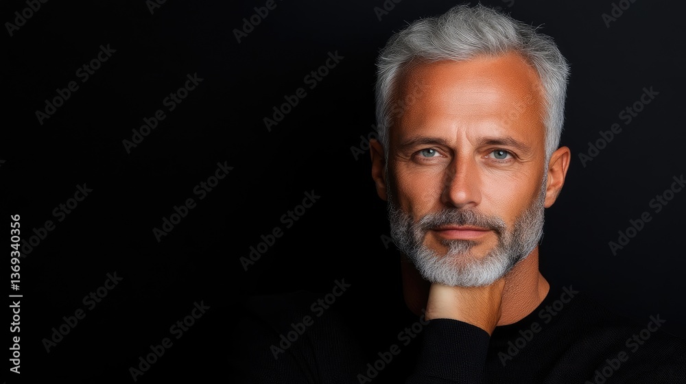 Mature man with thoughtful expression (7) Mature man with thoughtful expression (7)