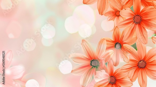 Flower Background for International Family Day: Sketching the Beautiful Picture of a Warm and Harmonious Family with Colorful Flowers