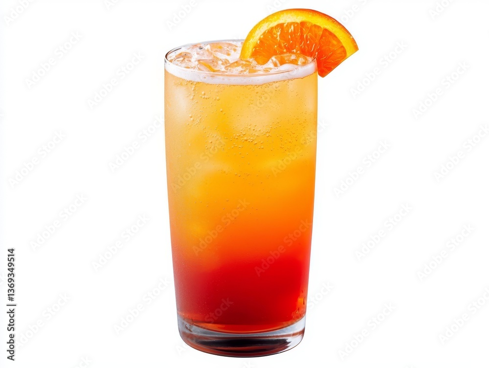custom made wallpaper toronto digitalTall glass of refreshing orange juice with a vibrant slice, citrus delight