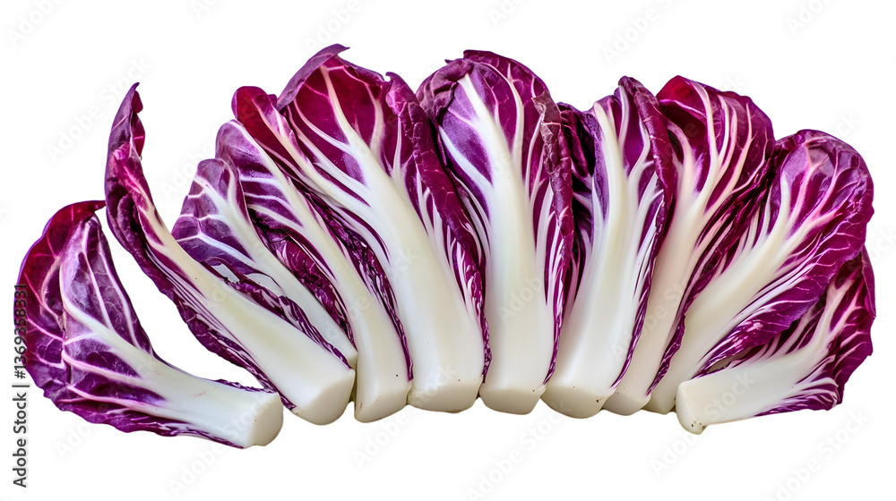 Obraz premium Radicchio Leaves Purple and White Vegetable Fresh Food CloseUp Still Life Photography
