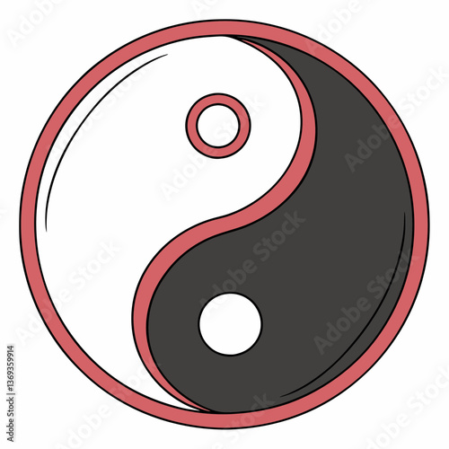 Yin-Yang Symbol SVG Vector File 