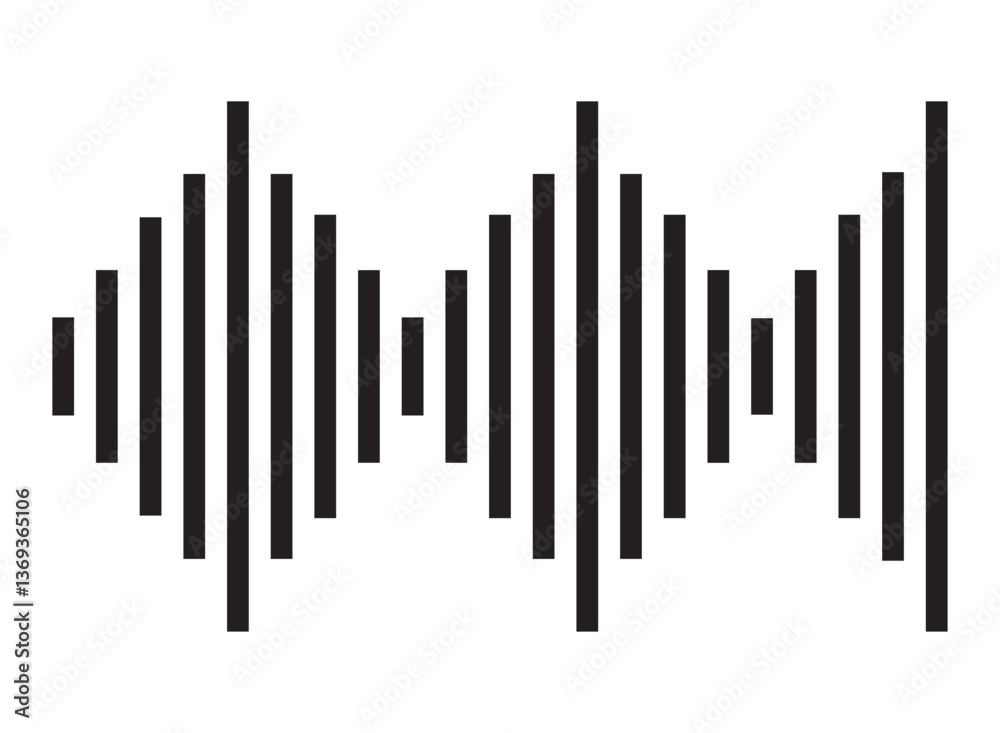 Music soundwave, equalize audio icons set. Frequency audio wave form icon symbol. Flat Vector illustration. Music soundwave, equalize audio icons set. Frequency audio wave form icon symbol. Flat Vector illustration.