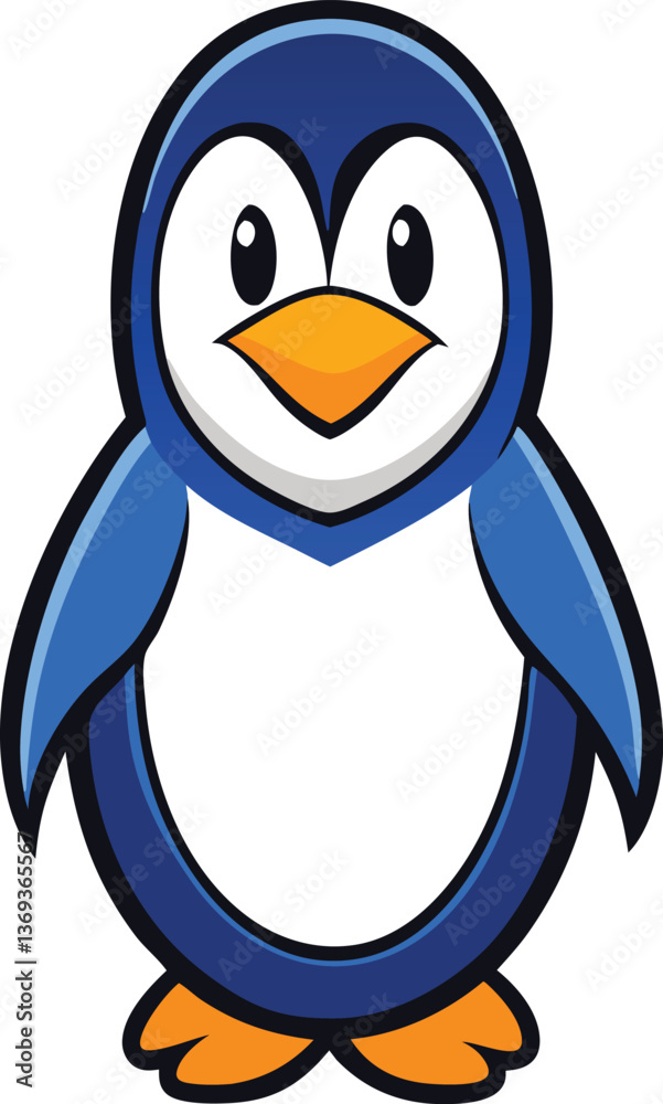 Obraz premium penguin with ice cream