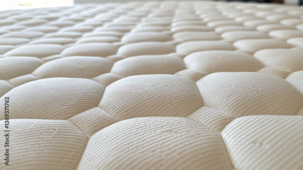 Obraz premium A set of eco-friendly organic mattresses displayed in a showroom.