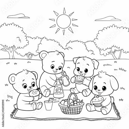 kdp cover, cover, book cover, cartoon illustration, cute coloring book cover, cute kids illustration, cartoon cover, kawaii coloring, easy and bold, kawaii cover, cozy, cozy cover, fuzzy, hygge, color