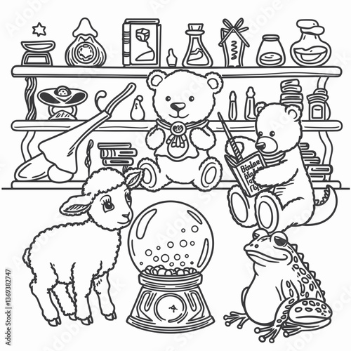 kdp cover, cover, book cover, cartoon illustration, cute coloring book cover, cute kids illustration, cartoon cover, kawaii coloring, easy and bold, kawaii cover, cozy, cozy cover, fuzzy, hygge, color