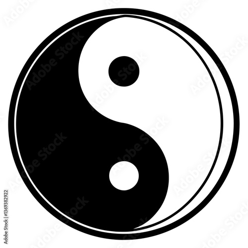 Yin-Yang Symbol SVG Vector File 
