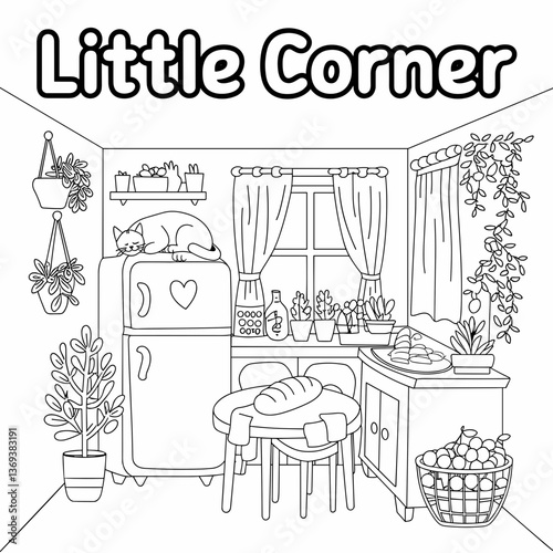 kdp cover, cover, book cover, cartoon illustration, cute coloring book cover, cute kids illustration, cartoon cover, kawaii coloring, easy and bold, kawaii cover, cozy, cozy cover, fuzzy, hygge, color