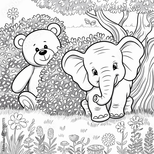 kdp cover, cover, book cover, cartoon illustration, cute coloring book cover, cute kids illustration, cartoon cover, kawaii coloring, easy and bold, kawaii cover, cozy, cozy cover, fuzzy, hygge, color