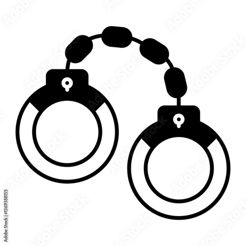 handcuffs black icon