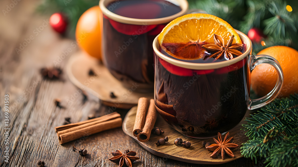 Cozy Mulled Red Wine with Orange and Spices in Holiday Setting for Warm Winter Gatherings and Celebrations Cozy Mulled Red Wine with Orange and Spices in Holiday Setting for Warm Winter Gatherings and Celebrations