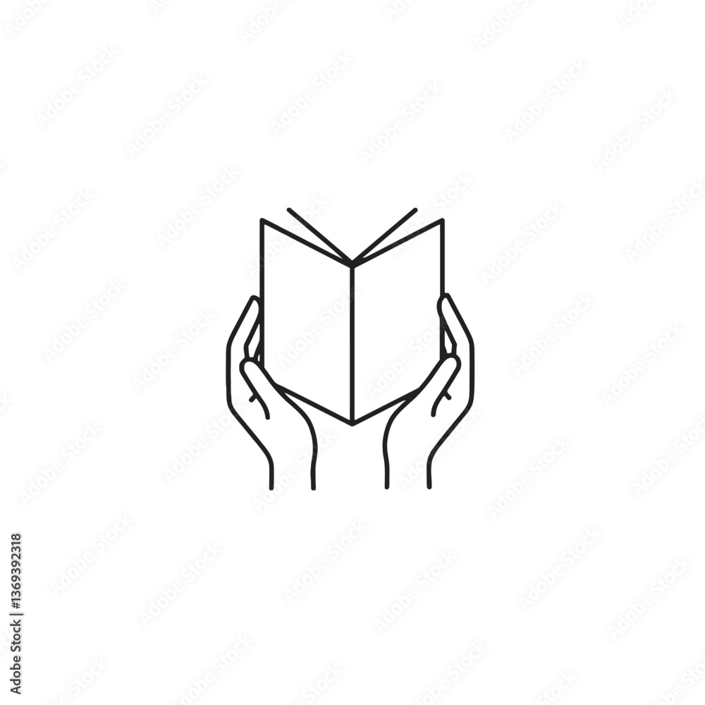Hands holding an open book Hands holding an open book