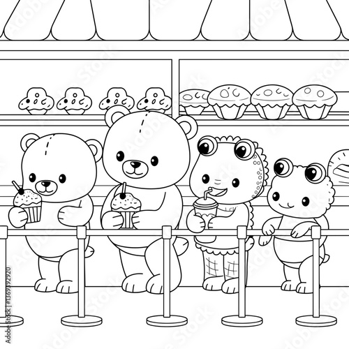 kdp cover, cover, book cover, cartoon illustration, cute coloring book cover, cute kids illustration, cartoon cover, kawaii coloring, easy and bold, kawaii cover, cozy, cozy cover, fuzzy, hygge, color